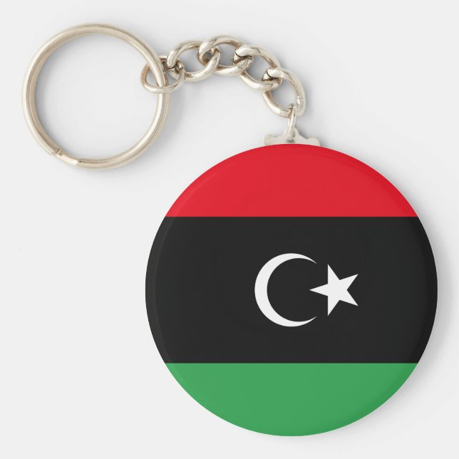 Libya (Libyan) Flag Keychain (Front)