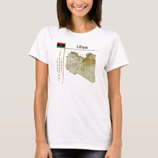 Libya Map + Flag + Title T-Shirt