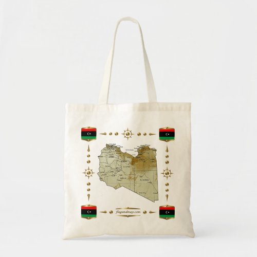Libya Map  Flags Bag