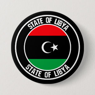 Libya Round Emblem Button