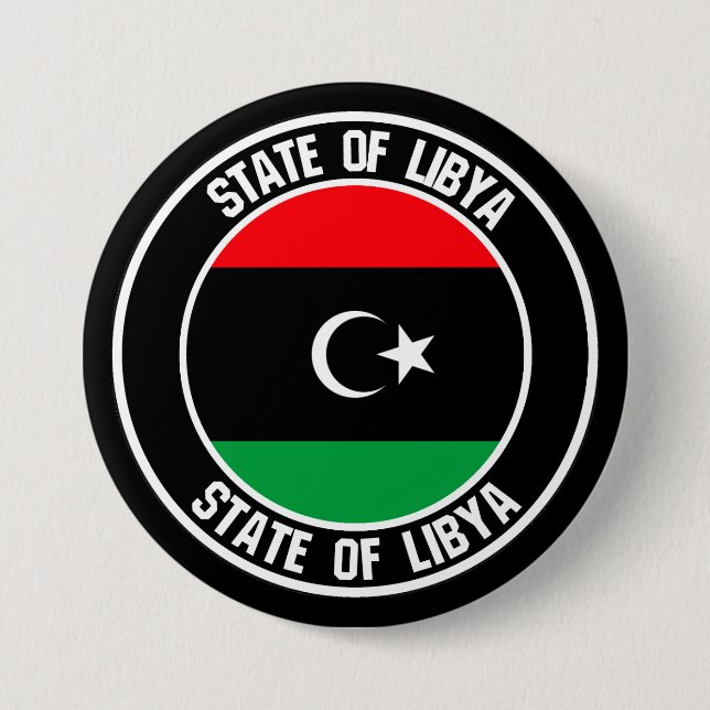 Libya Round Emblem Button (Front)