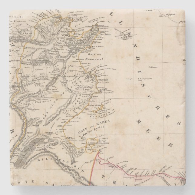 Libya Stone Coaster (Front)