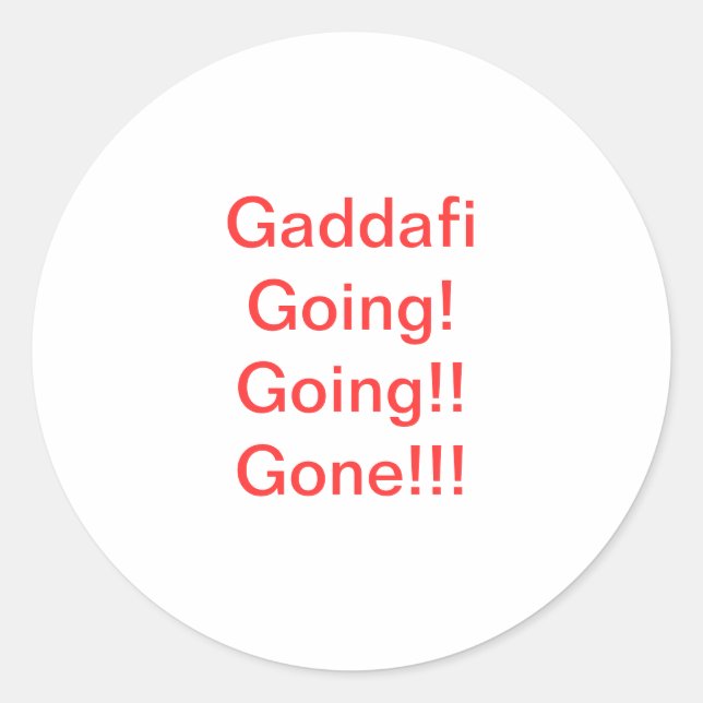 Libyan Anti-Gaddafi Sticker (Front)