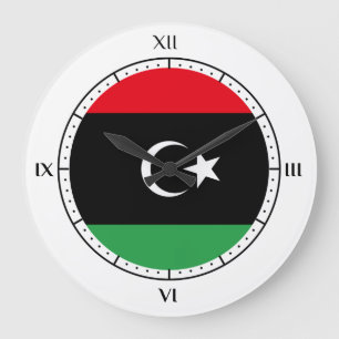 Libyan flag Clocks