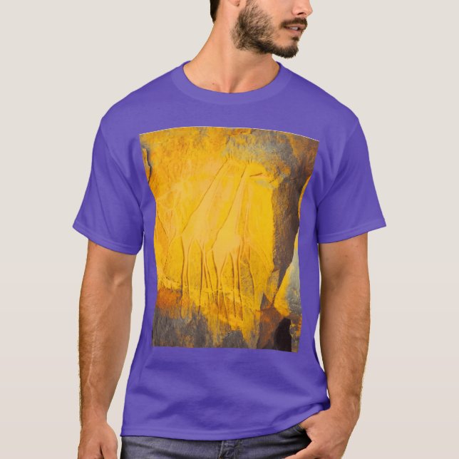 Libyan giraffes rock art funny T-Shirt (Front)