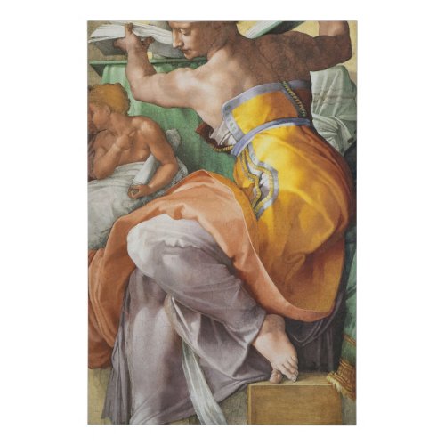 Libyan Sibyl Sistine Chapel by Michelangelo Faux Canvas Print