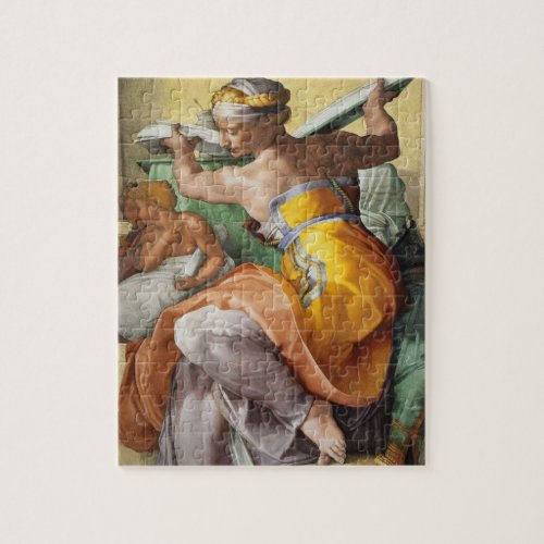 Libyan Sibyl Sistine Chapel by Michelangelo Jigsaw Puzzle