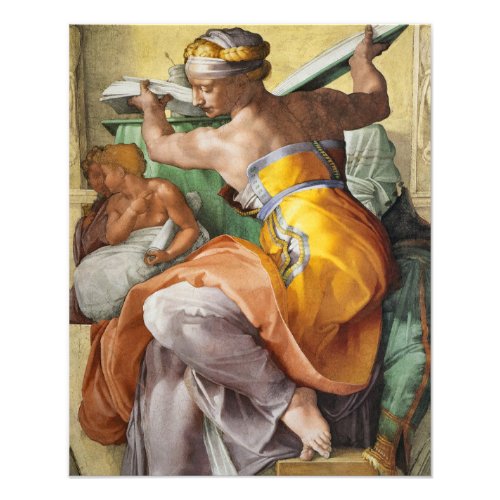 Libyan Sibyl Sistine Chapel by Michelangelo Photo Print