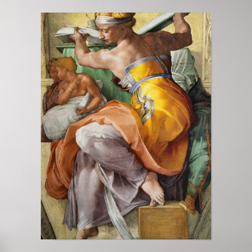 Libyan Sibyl Sistine Chapel by Michelangelo Poster