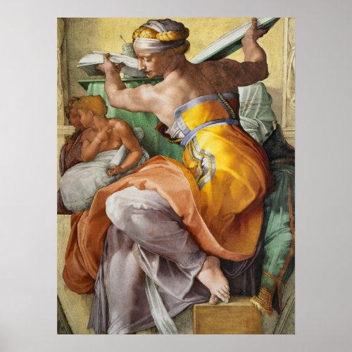 Libyan Sibyl Sistine Chapel by Michelangelo Poster