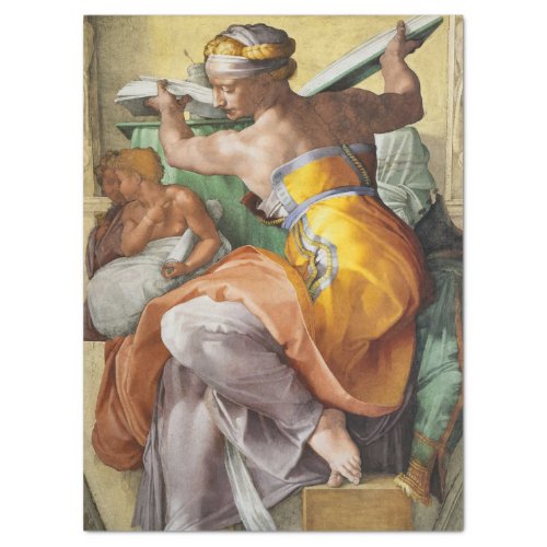 Libyan Sibyl Sistine Chapel by Michelangelo Tissue Paper