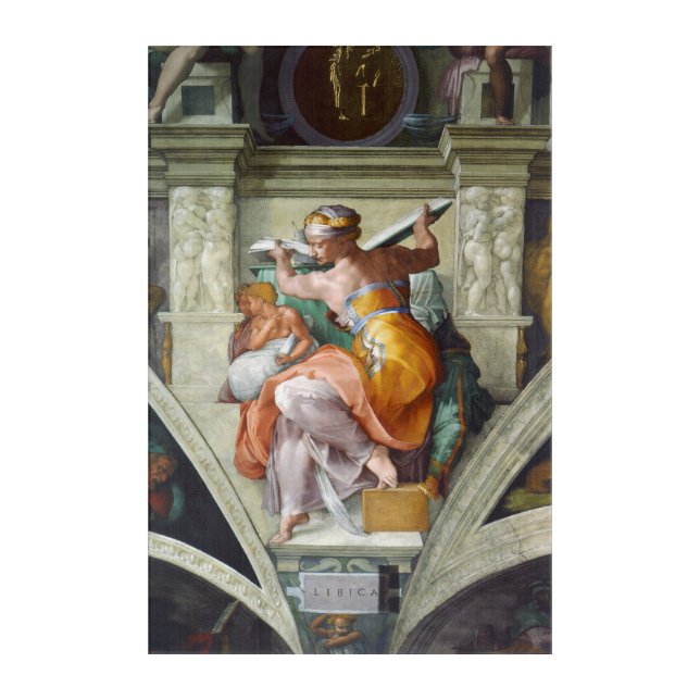 Libyan Sibyles by Michelangelo Buonarroti Acrylic Print (Front)