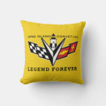 LIC&#169; Vettes Car Club Logo Throw Pillow