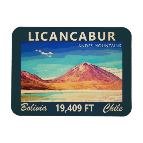 Licancabur South America Vintage  Magnet