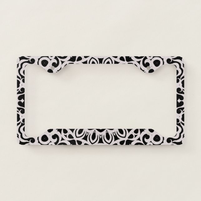 Licence Plate Frame Cover Tribal Mandala G385 (Front)
