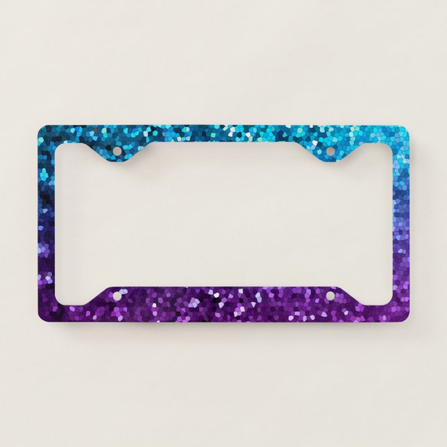 Licence Plate Frame Mosaic Sparkley Texture (Front)