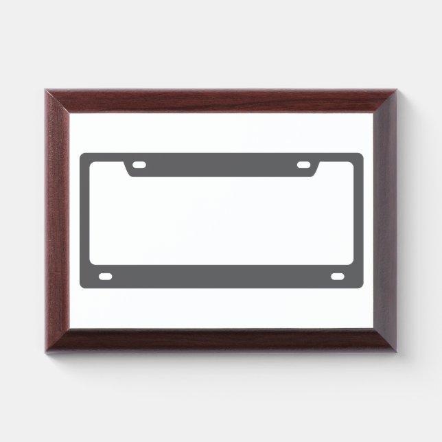 License Plate Award Plaque (Horizontal)