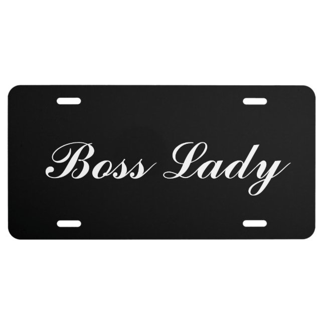 License Plate - Boss Lady (Front)