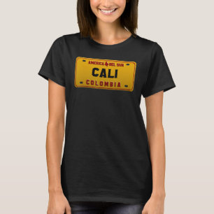 License Plate Cali Colombia Capital Pachanguera Ts T-Shirt