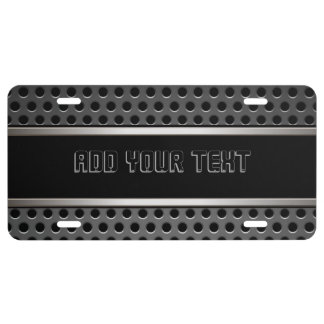 License Plate - Carbon Steel Design