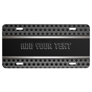 License Plate - Carbon Steel Design by steelmoment at Zazzle