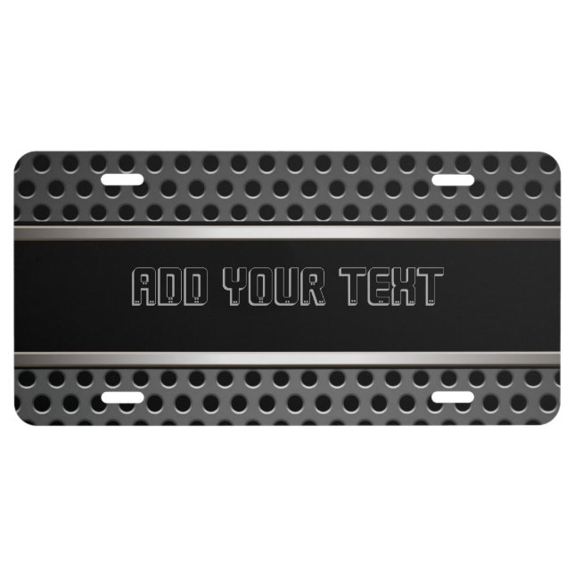 License Plate - Carbon Steel Design (Front)
