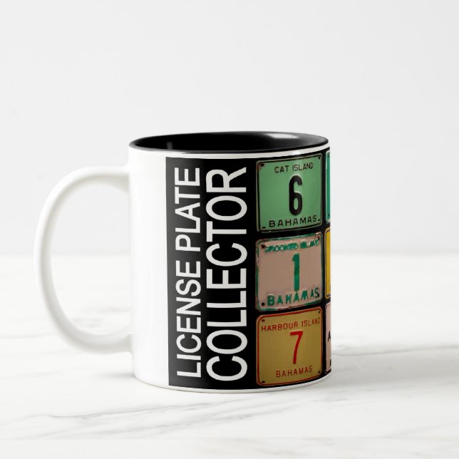 LICENSE PLATE COLLECTOR MUG 2 (Left)