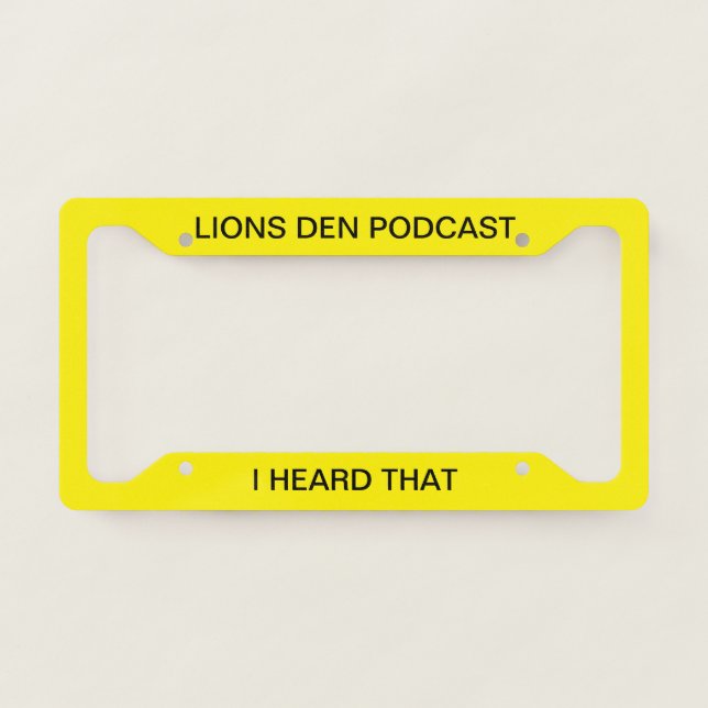 LICENSE PLATE COVER  (Front)