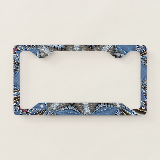 License Plate Cover - Mushroom Blues (Front)