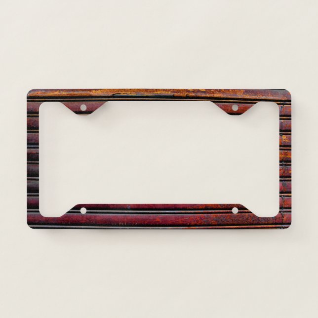 License Plate Cover - Rusted Design HAMbWG (Front)