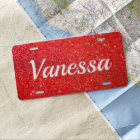 License Plate - Custom Glitter Name