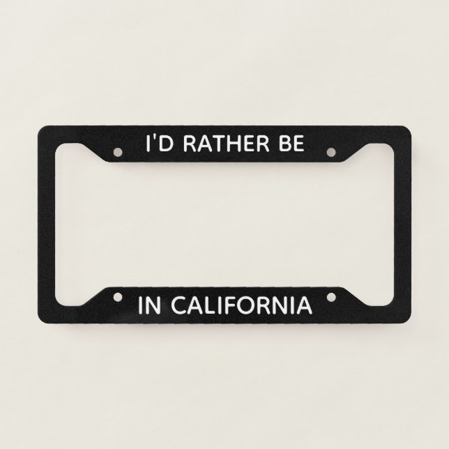 License Plate Frame California License Plate Frame (Front)