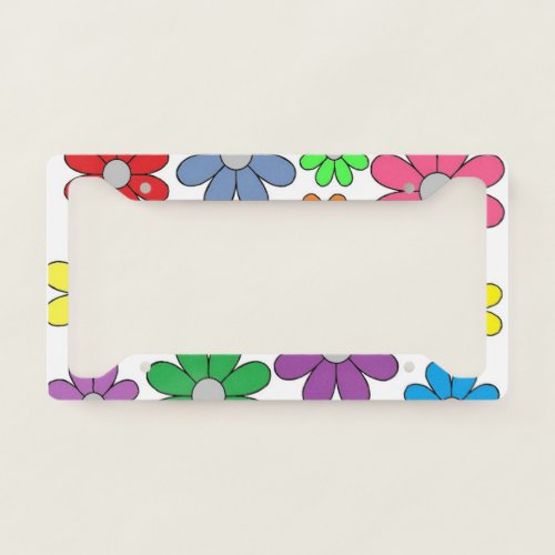 License Plate Frame _ Crazy Daisies