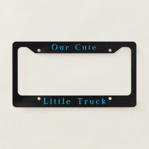 License plate frame for small trucks