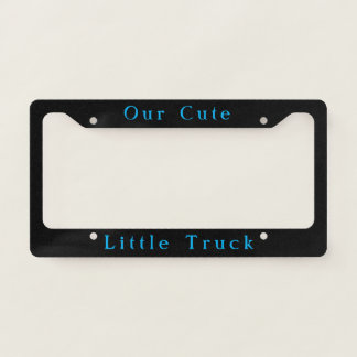License plate frame for small trucks