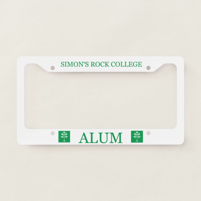 License Plate Frame for SRC Alum in Green (Front)