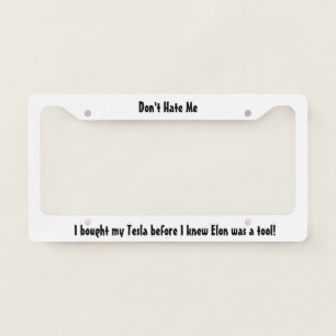 License Plate Frame for Tesla Owners