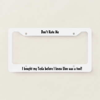 License Plate Frame for Tesla Owners