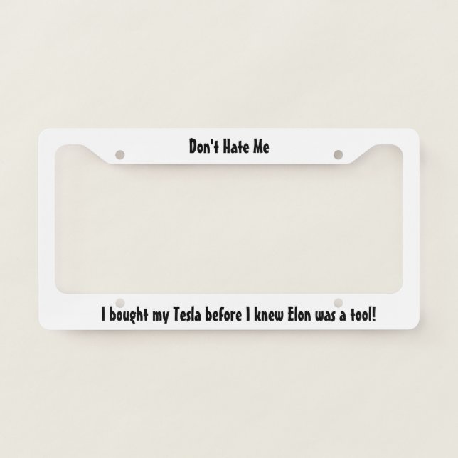 License Plate Frame for Tesla Owners (Front)