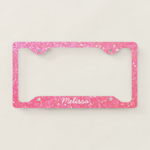 License Plate Frame - Glitter Personalized Name