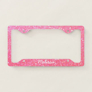 License Plate Frame - Glitter Personalized Name