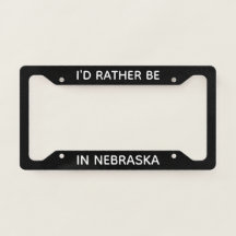 License Plate Frame Nebraska License Plate Frame