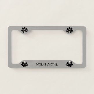 License Plate Frame - Polydactyl Paws