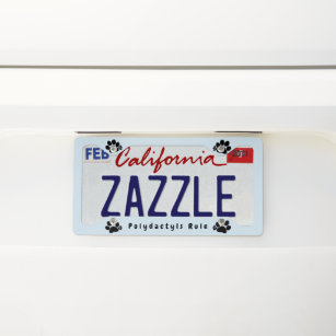 License Plate Frame - Polydactyls Rule