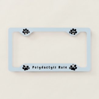 License Plate Frame - Polydactyls Rule