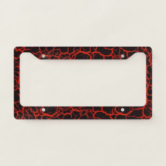 License Plate Frame - Red Electric Flash