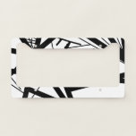License Plate Frame - Rocking Stripes<br><div class="desc">Black and White Rocking Stripes License Plate Frame. Show your Love. EVH</div>