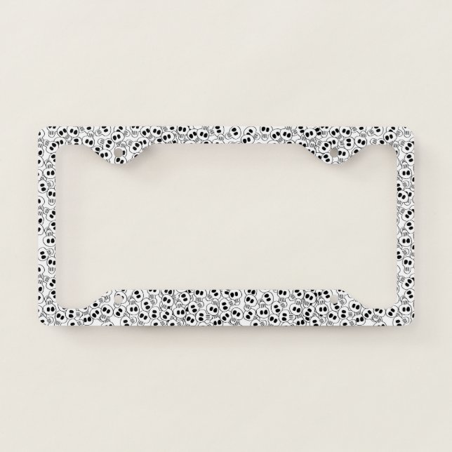 License Plate Frame-Skulls Frame (Front)