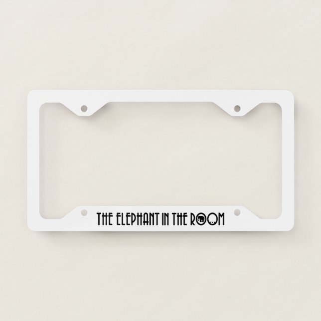 License Plate Frame-The Elephant In The Room License Plate Frame (Front)