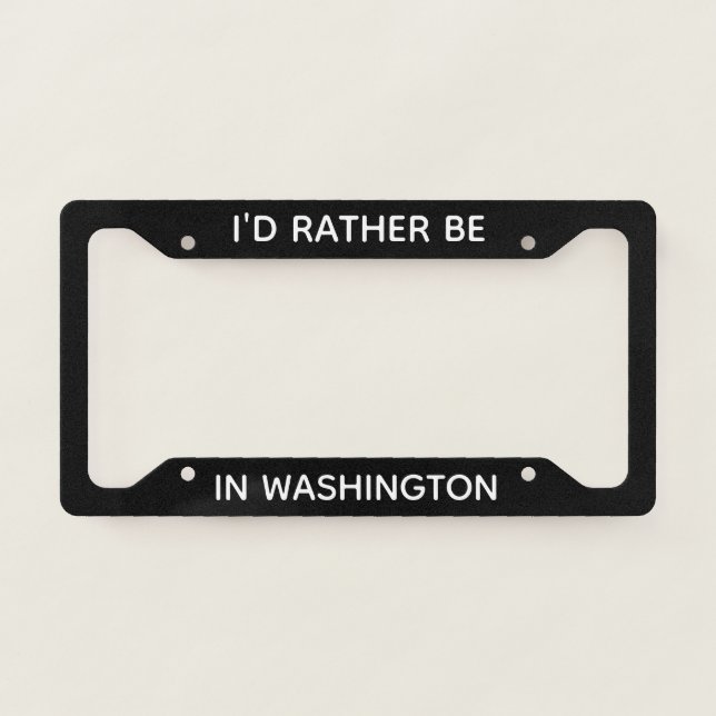 License Plate Frame Washington License Plate Frame (Front)